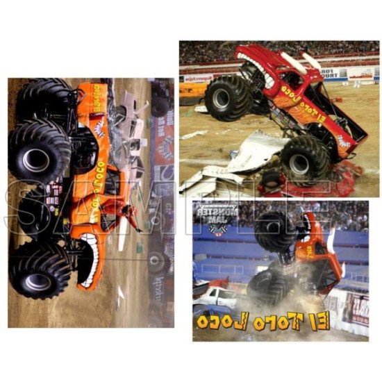 Monster Jam Truck  El Toro Loco T Shirt Iron on Transfer  N1 (KRAFTYME.COM)