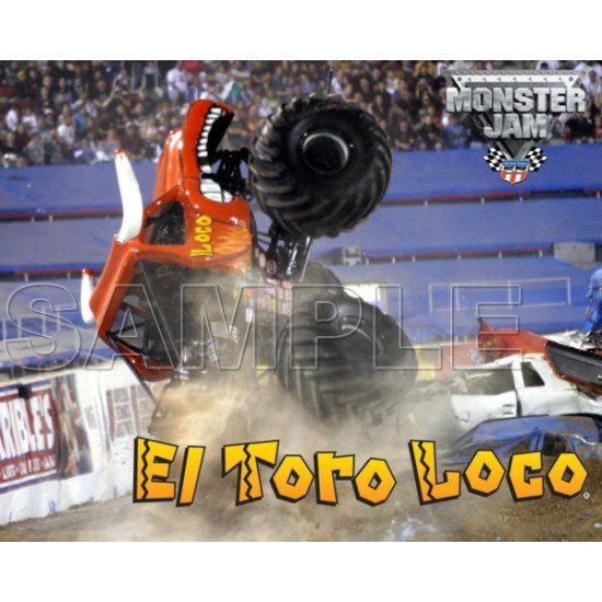 Monster Jam Truck El Toro Loco T Shirt Iron on Transfer  N2 (KRAFTYME.COM)