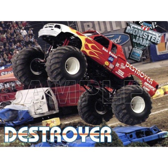 Monster Truck Destroyer T Shirt Iron on Transfer    N7 (KRAFTYME.COM)