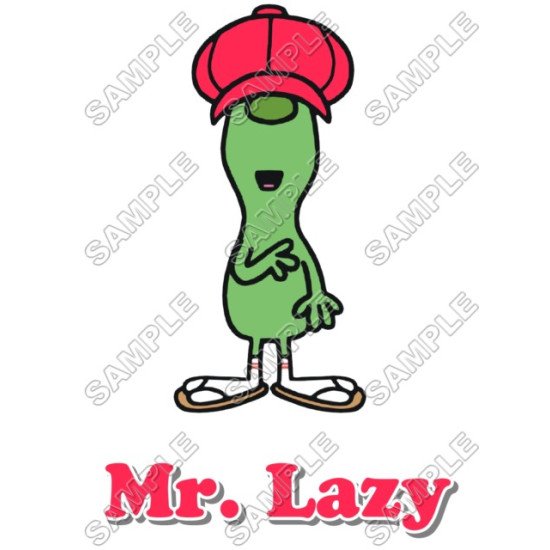 Mr Men and Little Miss Mr. Lazy T Shirt Iron on Transfer  N2 (KRAFTYME.COM)