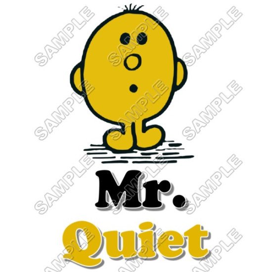 Mr Men and Little Miss Mr. Quiet T Shirt Iron on Transfer  N22 (KRAFTYME.COM)