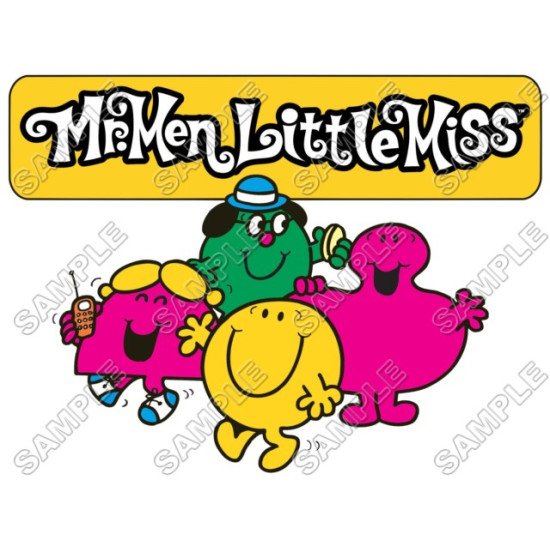 Mr Men and Little Miss  T Shirt Iron on Transfer  N13 (KRAFTYME.COM)