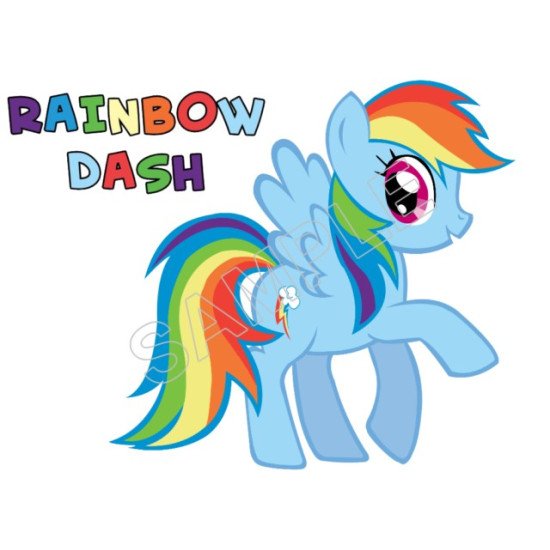 My Little Pony  Rainbow Dash T Shirt Iron on Transfer  N1 (KRAFTYME.COM)