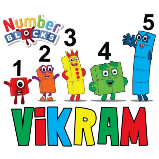 Numberblocks Personalized  Custom  T Shirt Iron on Transfer  N1 (KRAFTYME.COM)