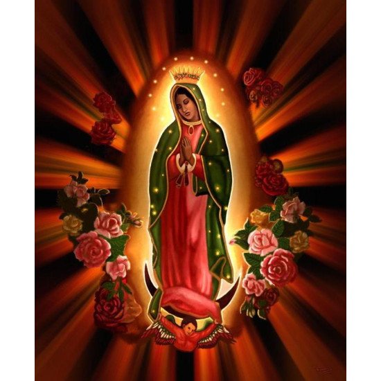 Our Lady of Guadalupe Heat Iron On Transfer for T shirts N2 (KRAFTYME.COM)