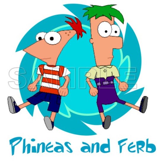 Phineas and Ferb Heat Iron On Transfer for T shirts N6 (KRAFTYME.COM)