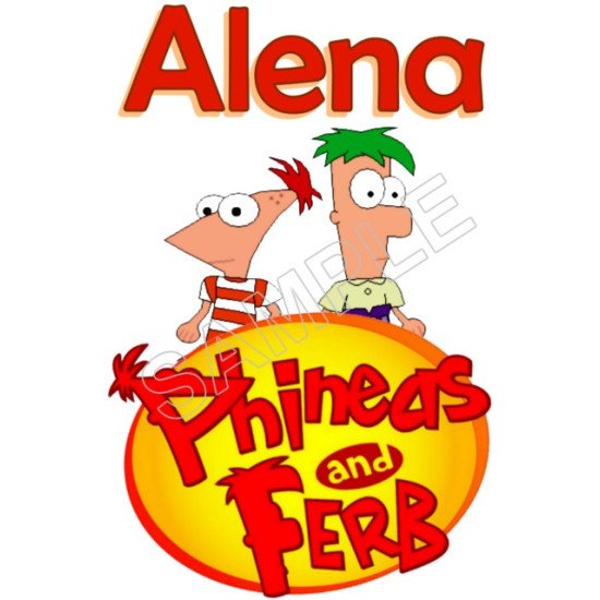 Phineas and Ferb  Personalized  Custom  Heat Iron On Transfer for T shirts N116 (KRAFTYME.COM)