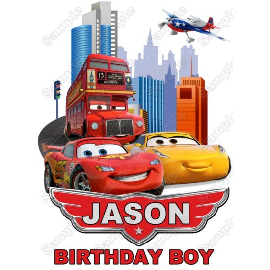 Pixar cars  Birthday  Personalized  Custom  Heat Iron On Transfer for T shirts N1 (KRAFTYME.COM)