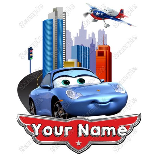 Pixar cars  SALLY  Birthday  Personalized  Custom  Heat Iron On Transfer for T shirts N7 (KRAFTYME.COM)