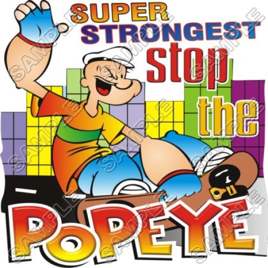 Popeye  Heat Iron On Transfer for T shirts N1 (KRAFTYME.COM)