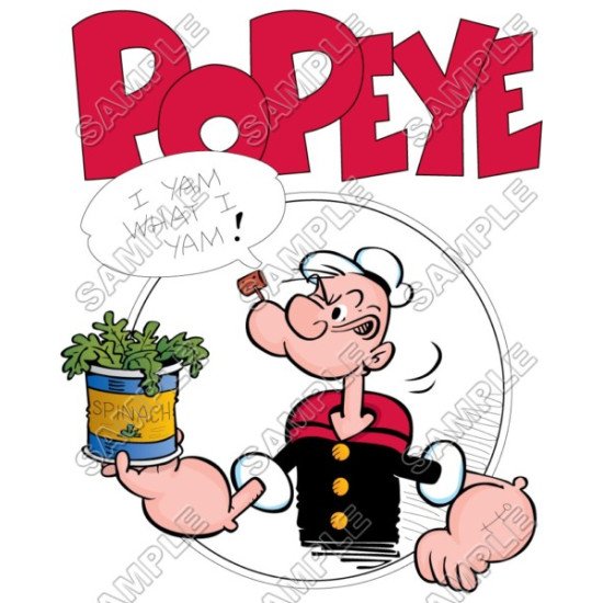 Popeye  Heat Iron On Transfer for T shirts N10 (KRAFTYME.COM)