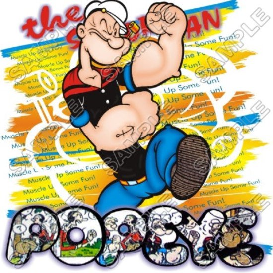 Popeye  Heat Iron On Transfer for T shirts N2 (KRAFTYME.COM)