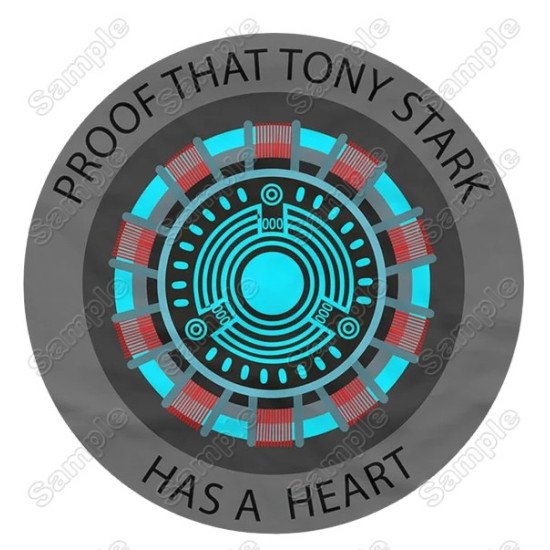 Proof That Tony Stark Has A Heart T Shirt Heat  Iron on Transfer (KRAFTYME.COM)