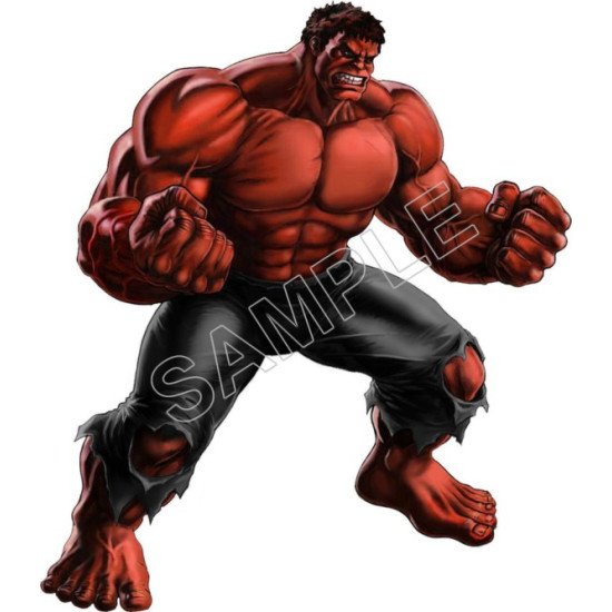 Red Hulk  T Shirt Iron on Transfer    N2 (KRAFTYME.COM)