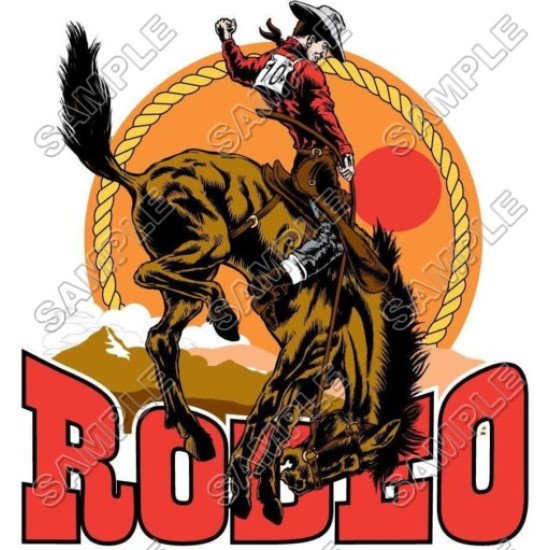 Rodeo Heat Iron On Transfer for T shirts N2 (KRAFTYME.COM)