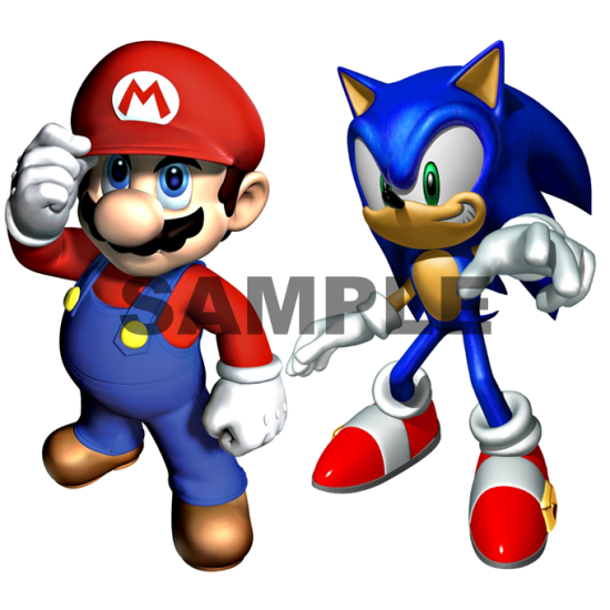 Sonic  and Mario  Heat Iron On Transfer for T shirts N22 (KRAFTYME.COM)