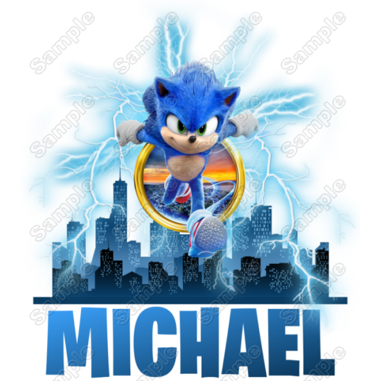 Sonic the Hedgehog   Personalized   T Shirt Iron on Transfer N1 (KRAFTYME.COM)