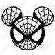 Spider man Mickey ears Iron On Transfer Vinyl HTV (KRAFTYME.COM)