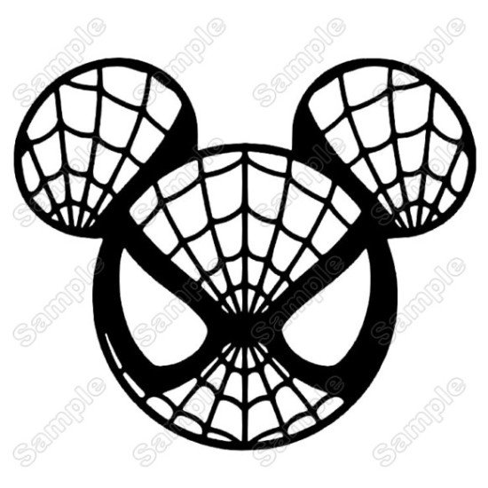 Spider man Mickey ears Iron On Transfer Vinyl HTV (KRAFTYME.COM)