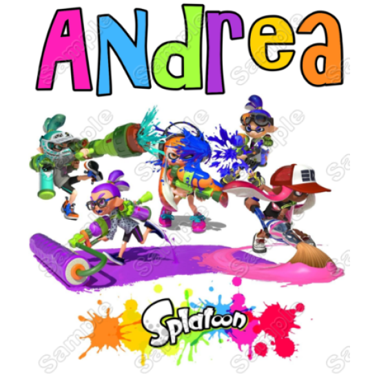 Splatoon Personalized  Custom  Heat Iron On Transfer for T shirts (KRAFTYME.COM)