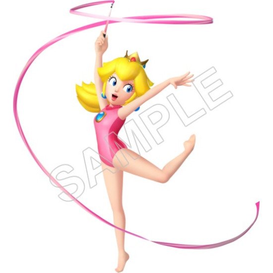 Super Mario Bros. Princess Peach Dancing With The Ribbon Heat Iron On Transfer for T shirts N27 (KRAFTYME.COM)