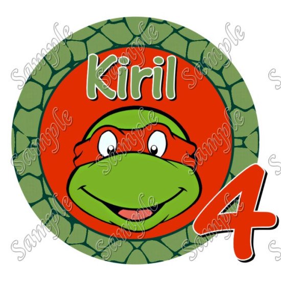 TEENAGE MUTANT NINJA TURTLES  Birthday  Personalized  Custom  Heat Iron On Transfer for T shirts N3 (KRAFTYME.COM)