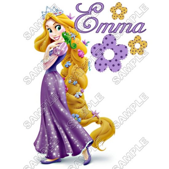 Tangled Rapunzel  Birthday  Personalized  Custom  Heat Iron On Transfer for T shirts N18 (KRAFTYME.COM)