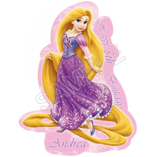 Tangled Rapunzel  Birthday  Personalized  Custom  Heat Iron On Transfer for T shirts N23 (KRAFTYME.COM)