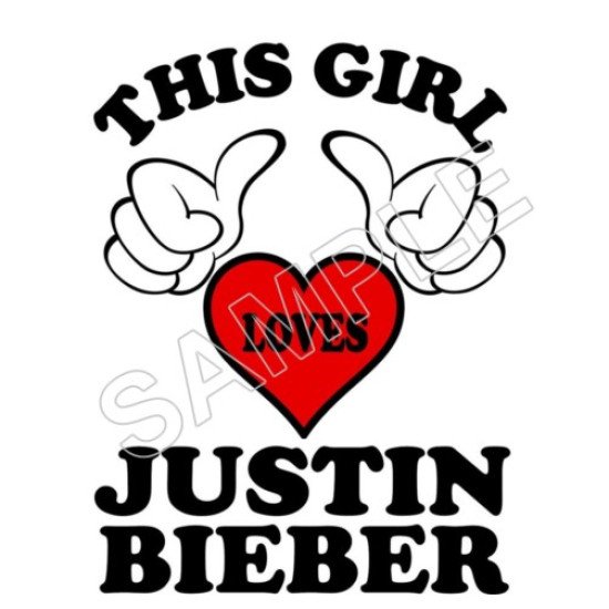 This Girl Loves Justin Bieber T Shirt  Iron on Transfer  N23 (KRAFTYME.COM)