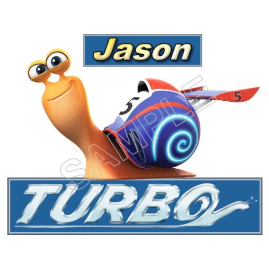 Turbo (Snail) Personalized Custom T Shirt Iron on Transfer    N1 (KRAFTYME.COM)