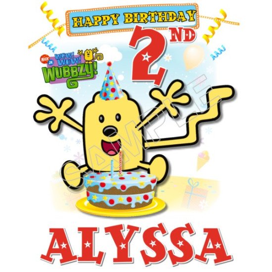 Wow Wubbzy  Birthday Personalized Custom Heat Iron On Transfer for T shirts N43 (KRAFTYME.COM)