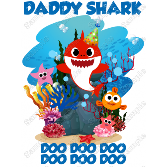 Baby Shark Family Member  T Shirt Iron on Transfer (KRAFTYME.COM)