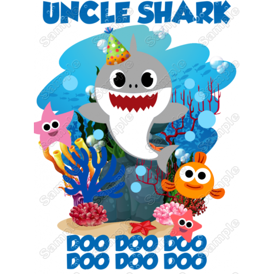 Baby Shark Family Member  T Shirt Iron on Transfer (KRAFTYME.COM)